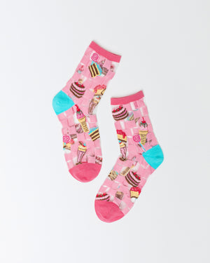 Sock Candy pink sheer socks retro 50s sweets socks